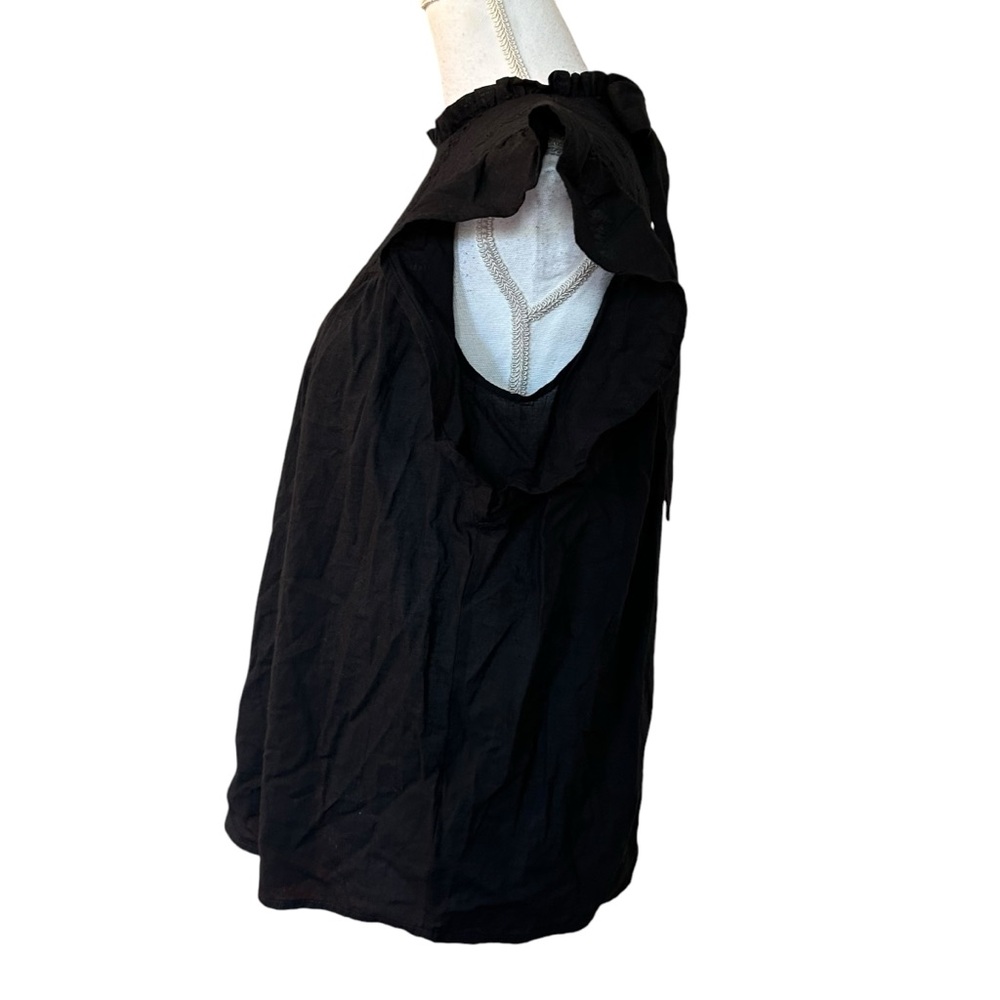 Express Black Ruffle Sleeve Blouse - Picture 3 of 7